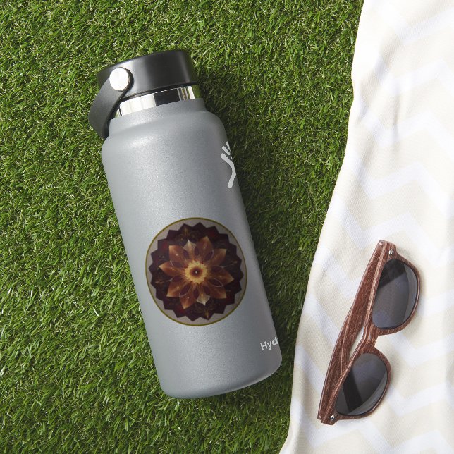 Erdtone Geometrische Blume Aufkleber (HydroFlask Insitu)