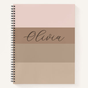 Erdtöne-Gradient Olivia Name Notizbuch