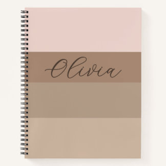 Erdtöne-Gradient Olivia Name Notizbuch