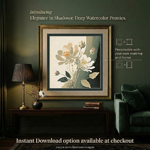 Erdtöne kontrastieren florale Kunst Poster