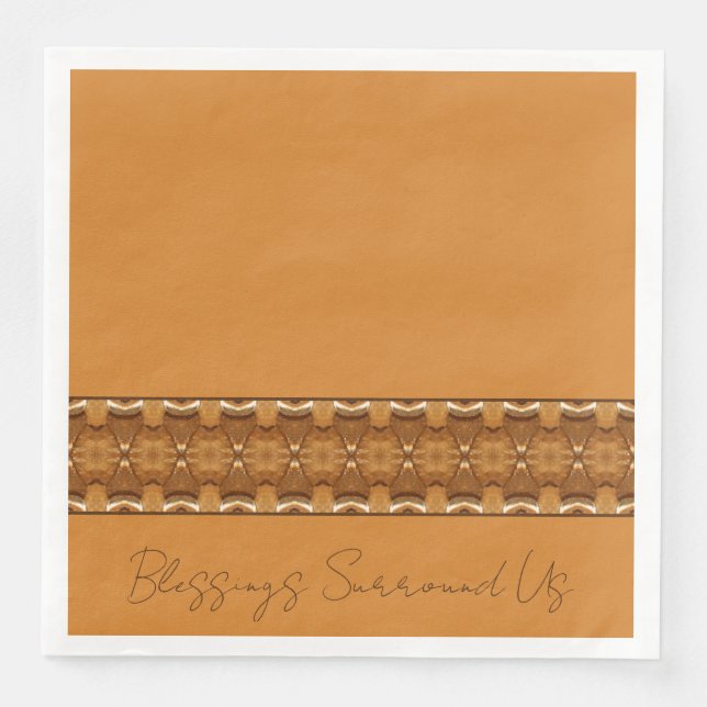 Erdtöne mit Gold Serviette (Vorderseite)