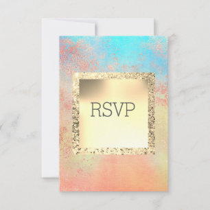 Erdtöne mit Gold UAWG REPONSE neu RSVP Karte