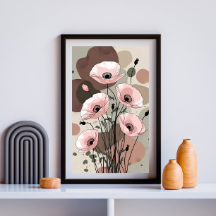 Erdtöne Mohnträume Poster