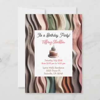 Erdtone Rippled Waves - Einladung zum Geburtstag