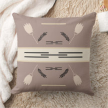 Erdtöne Rustikales geometrisches Kissen