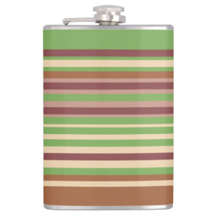 Erdtöne Streifen Flask Flachmann