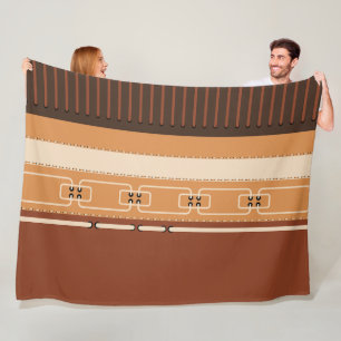 Erdtöne Streifen Minimalistischer Innendekoration Fleecedecke