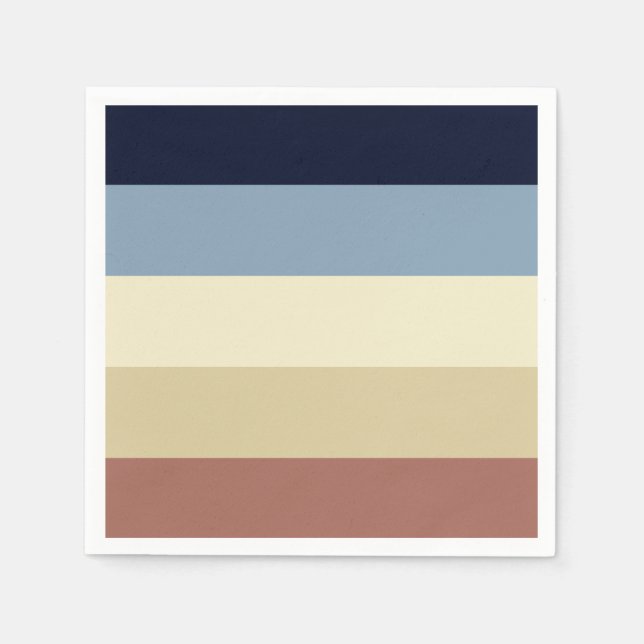 Erdtöne und Blues Serviette (Vorderseite)