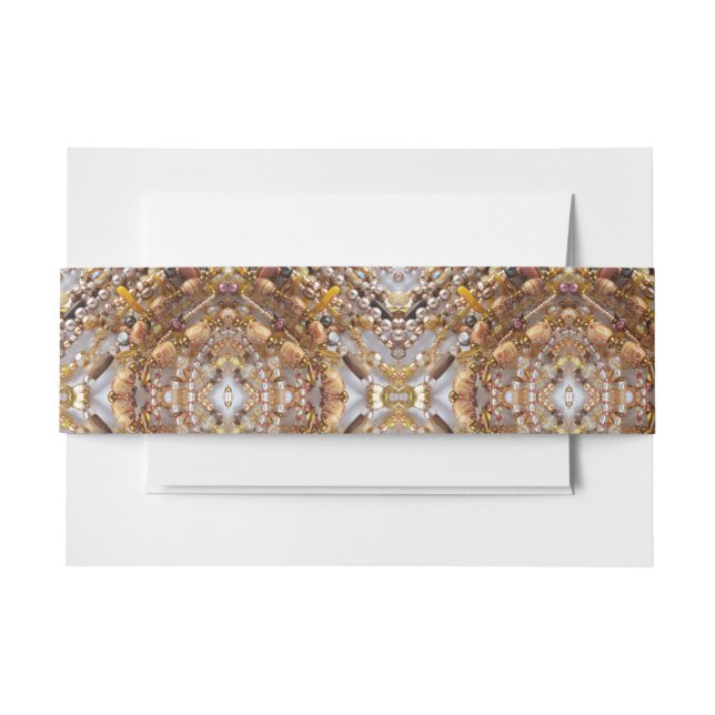 Erdtönen Perlen Print Einladungsbanderole (Vorderseite Beispiel)