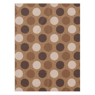 Erdtones-Polka-Punkte Tischdecke