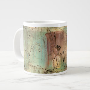 Erdtongemälde mit gerissener Oberfläche Jumbo-Tasse