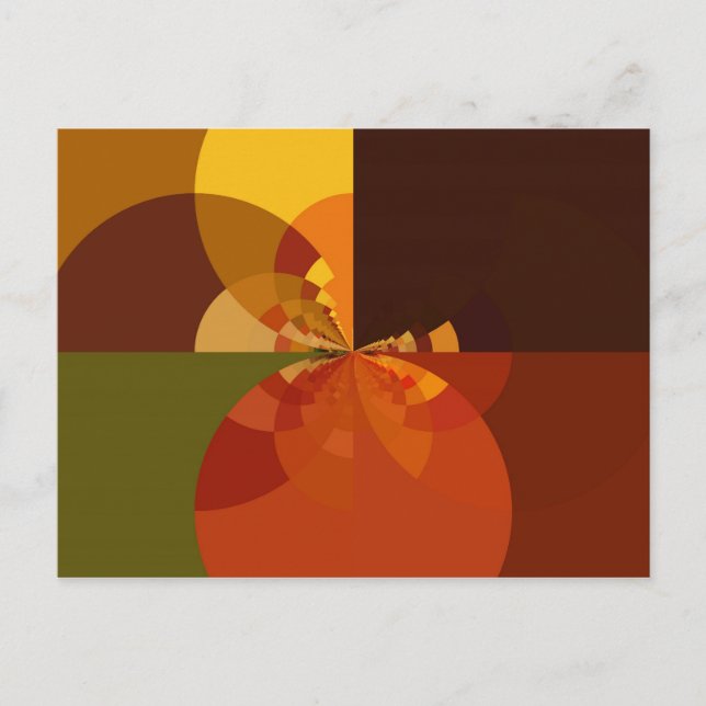 Erdtönige abstrakte Farb-Kunst-Druck-Design Postkarte (Vorderseite)