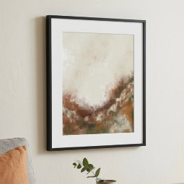 Erdtönige abstrakte Pinselstrich-Moderne Kunst Poster