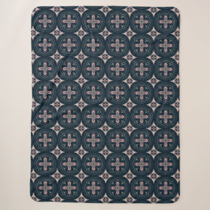 erdtönige florale geometrische Fliesen Sherpadecke
