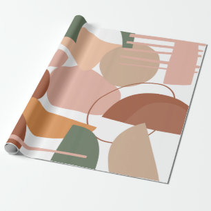 Erdtöniges abstraktes Muster Geschenkpapier