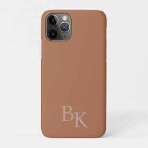 Erdtöniges minimales personalisiertes Anfangsmonog Case-Mate iPhone Hülle