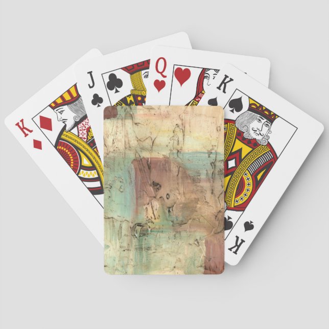 Erdtonmalerei mit gerissener Oberfläche Spielkarten (Rückseite)