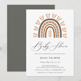 Erdung der Bohemischen Rainbow Baby Dusche Einladung