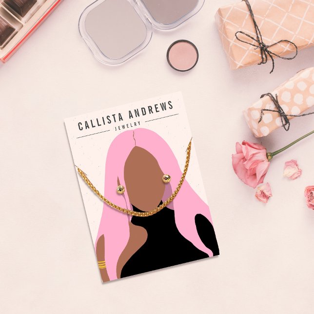 Erdung des Bohemischen rosa Girls mit Necklace Dis (Von Creator hochgeladen)