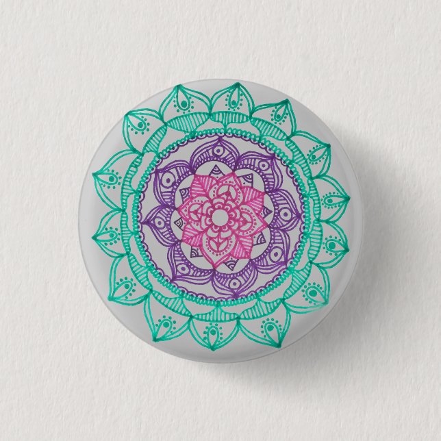Erdung des Mandala-Buttons durch Megaflora Button (Vorderseite)