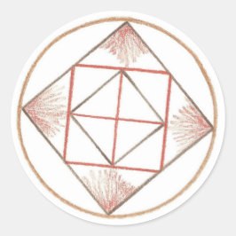 Erdung Mandala Runder Aufkleber