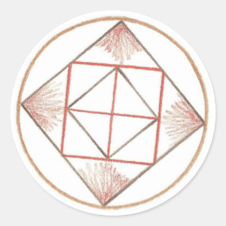 Erdung Mandala Runder Aufkleber