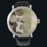 Erdung von Tone-Holzpaneelen mit Kreisen Armbanduhr<br><div class="desc">Dieses Gemälde wurde von Norman Wyatt, Jr. erschaffen und nach dem französischen Verfahren Giclee hergestellt, um Tintenpatronen auf eine Leinwand zu sprühen. Verlieren Sie sich in den konzentrischen Kreisen, der Verschmelzung von Erdtonfarben durch das Gemälde oder dem Holzpaneel-Aussehen des Stückes. Ein großartiger Kauf für jeden, der sich für moderne Kunst...</div>