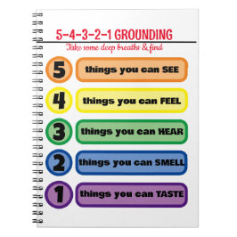 Erdungstechnik für Angst/Stress 5 Sinne Notizblock