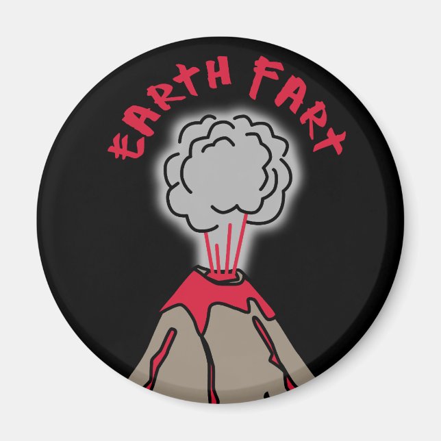 Erdwolkan Furz Magnet (Vorne)