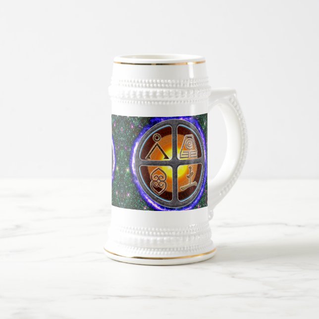 Erdzeichen Bierglas (VorderseiteRechts)