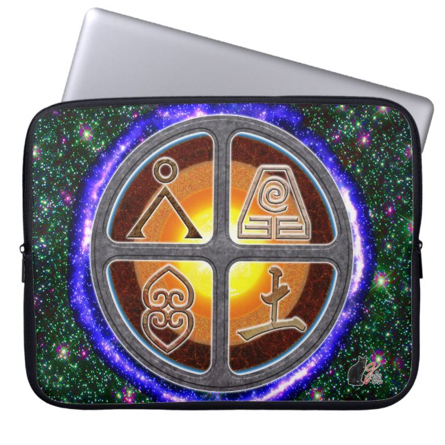 Erdzeichen Laptopschutzhülle (Vorderseite)