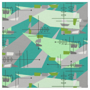 Ère atomique a inspiré le tissu d'art abstrait