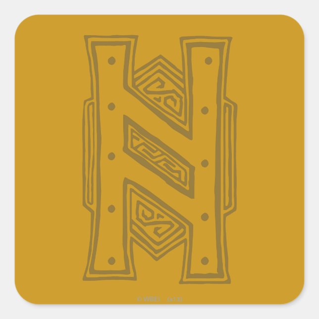 Erebor - H-Symbol Quadratischer Aufkleber (Vorderseite)