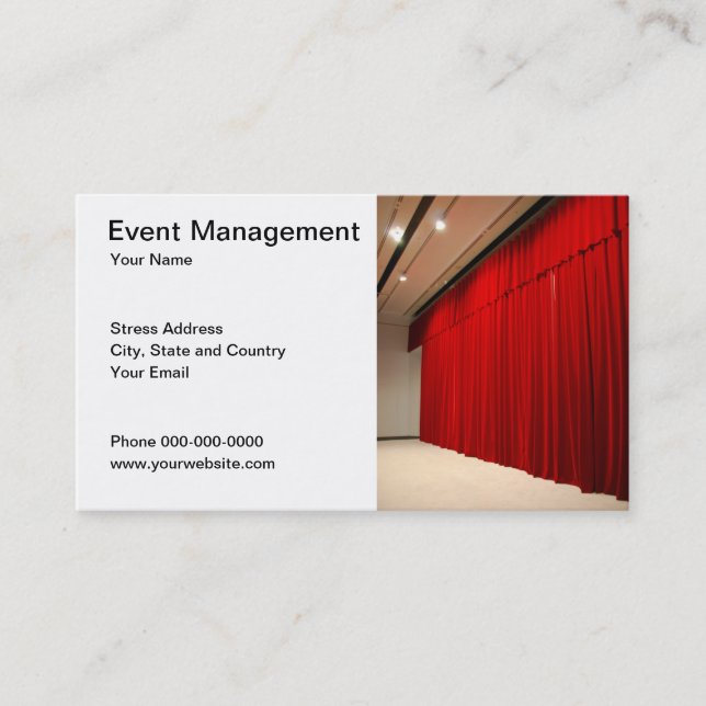 Ereignis-Management-Visitenkarte Visitenkarte (Vorderseite)