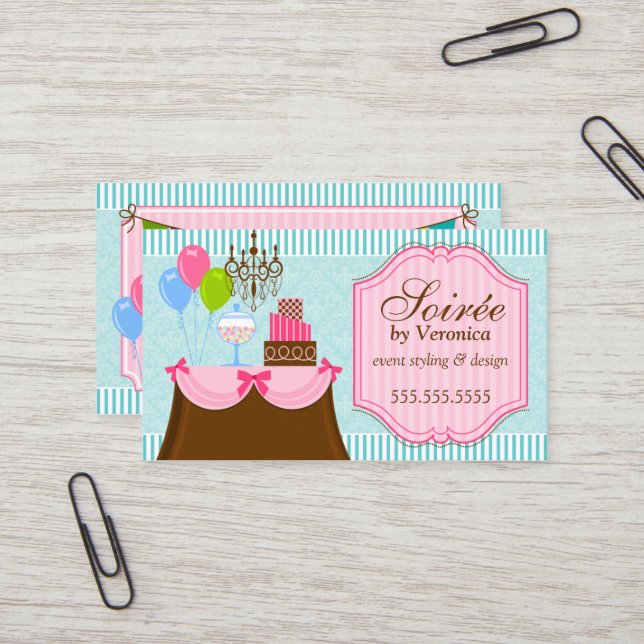 Ereignis-Stylist und Entwurf Visitenkarte (Vorderseite/Rückseite Beispiel)