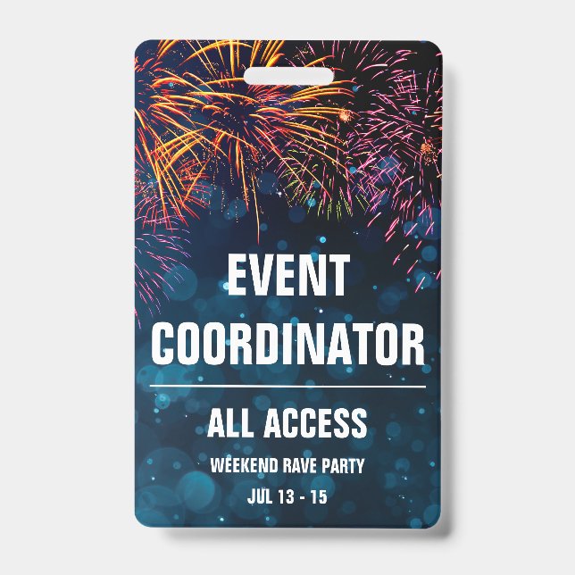 Ereigniskoordinator Alle Access Event Pass Firewor Ausweis (Vorderseite)