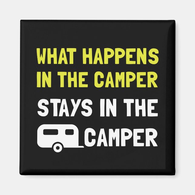 Ereignisse Bleibe in Camper Magnet (Vorne)