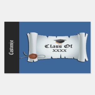 EreignisStickers für personalisierte Abschluss-Kla Rechteckiger Aufkleber