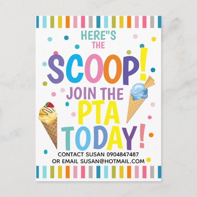 Ereignisthemahelfer Pta oder Zapfwellenantriebs Ankündigungspostkarte (Vorderseite)