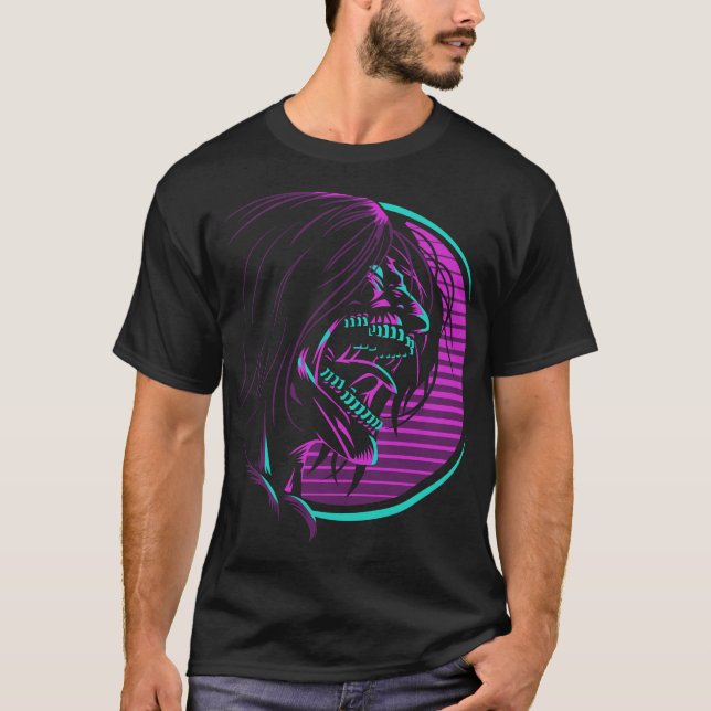 Eren im Flammen-Anime-Shirt T-Shirt (Vorderseite)