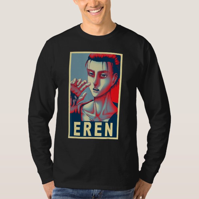 Eren Yeager Poster T-Shirt (Vorderseite)
