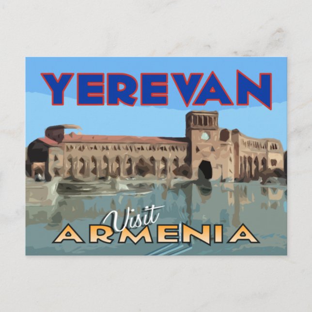 Erewan, Besuch Armenien auf Postkarte (Vorderseite)