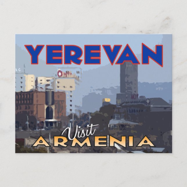 Erewan, Besuch Armenien auf Postkarte (Vorderseite)