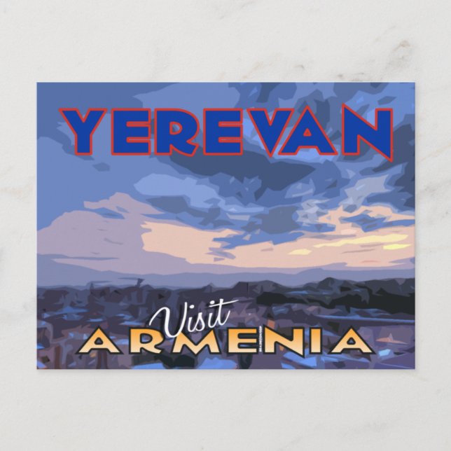 Erewan, Besuch Armenien auf Postkarte (Vorderseite)