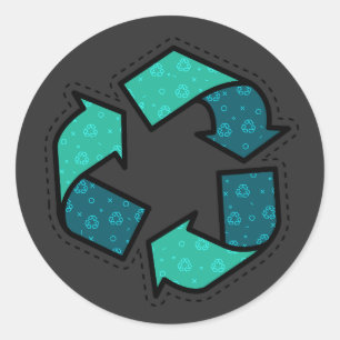 Erfahren Sie mehr über den Recycle - Earth Day Runder Aufkleber