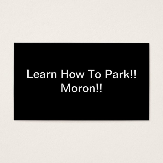 Erfahren Sie, wie man Moron parkt (Vorderseite)