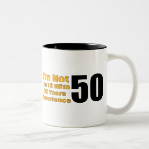 Erfahrene 18 Jährig-50. Geburtstags-Geschenke Zweifarbige Tasse