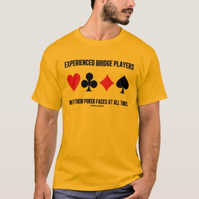 Erfahrene Bridge-Spieler tragen ihre T-Shirt (Vorderseite)