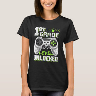 Erfahrungsstufe 1. Klasse freigeschalteter Gamer E T-Shirt
