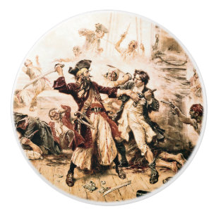 Erfasse den Piraten Blackbeard, Queen Anne's Reven Keramikknauf